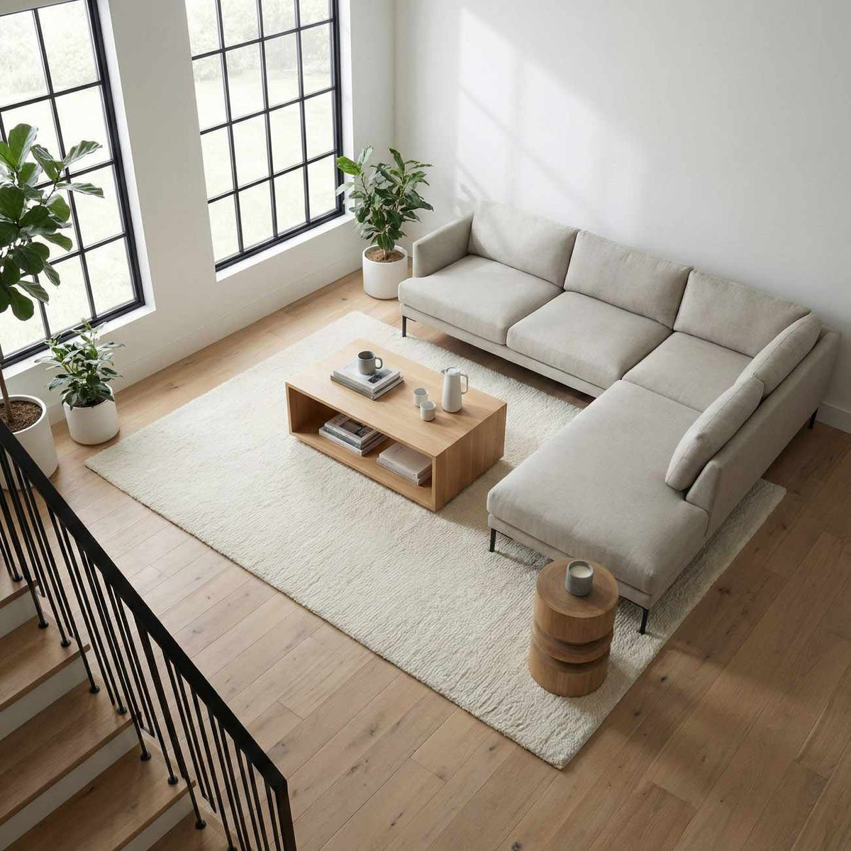 Kanuha Ivory Wool Washable Area Rug — view 2