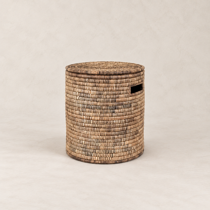 Malawi Handwoven Lidded Floor Basket
