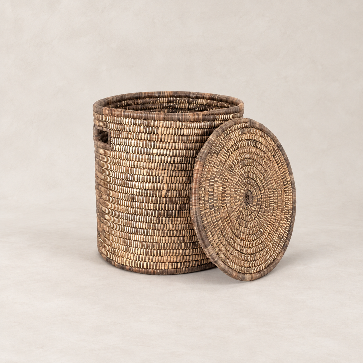 Malawi Handwoven Lidded Floor Basket