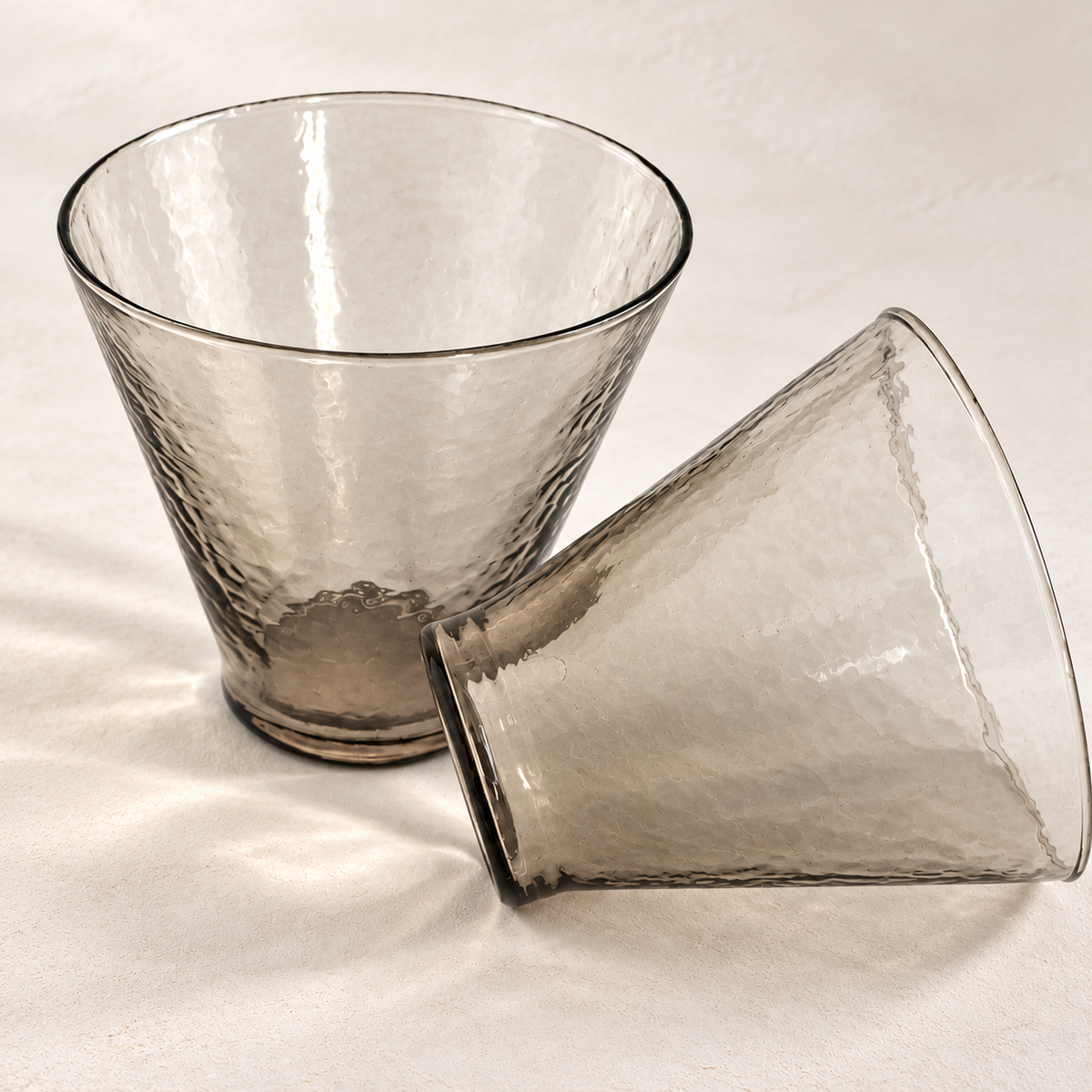 Handblown Hammered Dessert Glasses — Set of 2 — closer view
