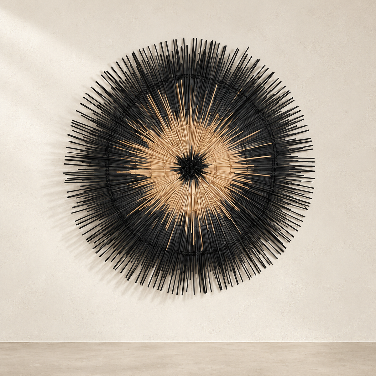 Eclipse Handwoven Palm Wall Hanging — studio view