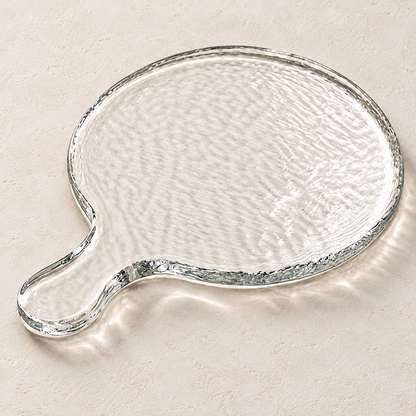 Hammered Recycled-Glass Serving Board — closer view