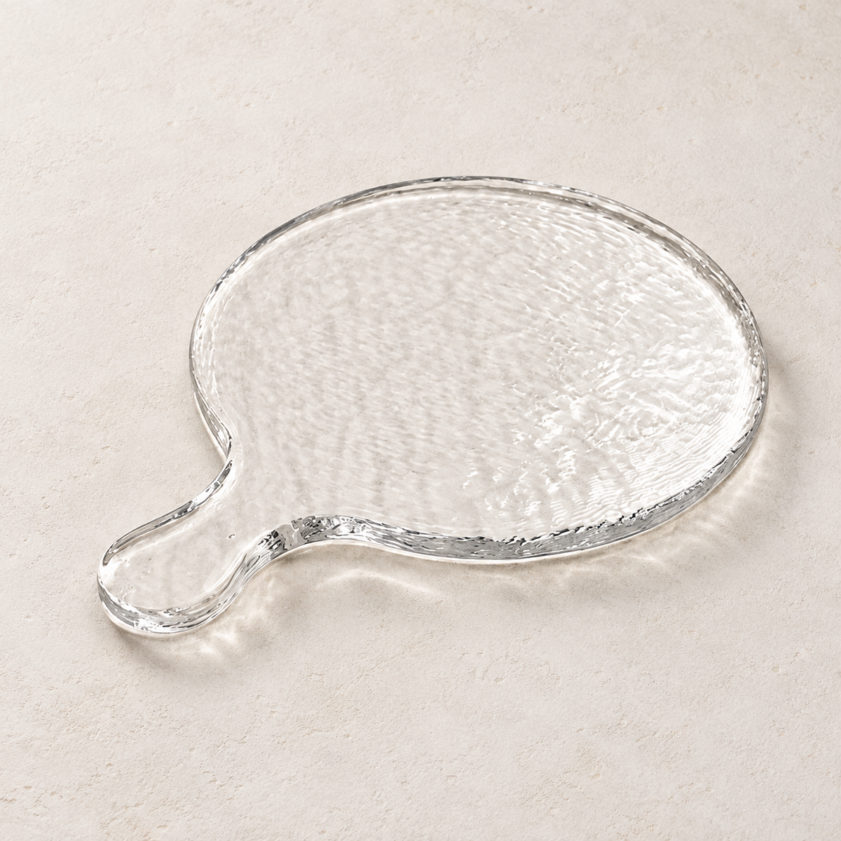 Hammered Recycled-Glass Serving Board — studio view