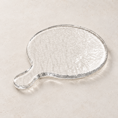 Hammered Recycled-Glass Serving Board — studio view