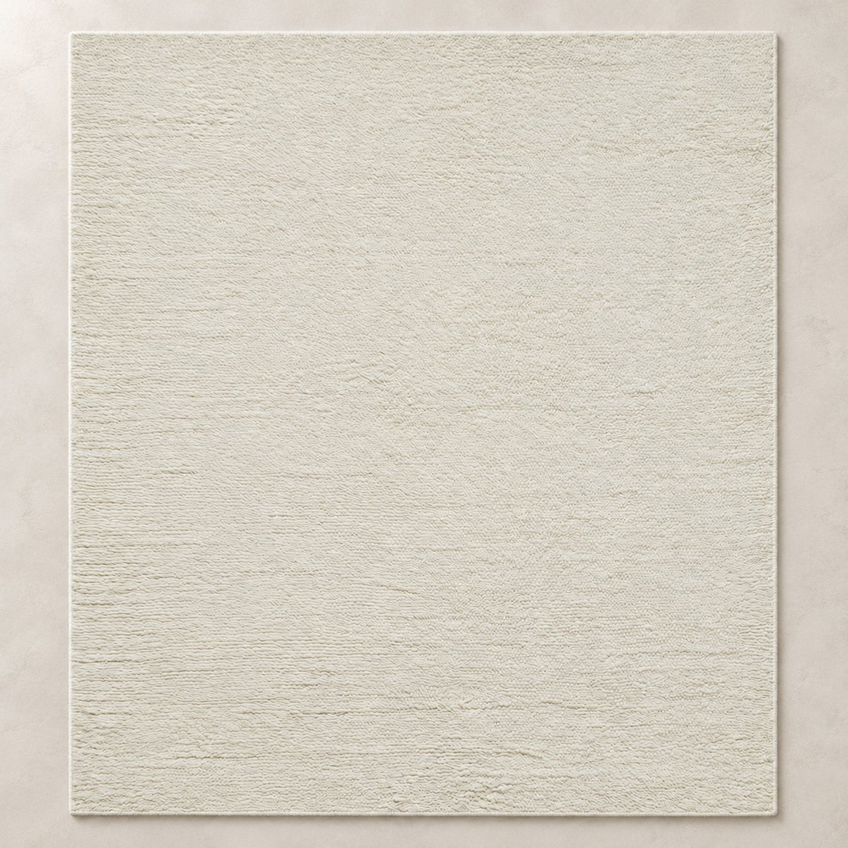 Kanuha Ivory Wool Washable Area Rug — closer view