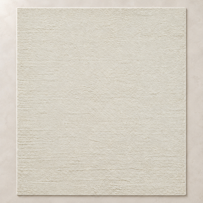 Kanuha Ivory Wool Washable Area Rug — closer view