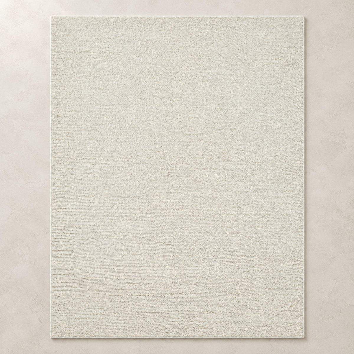 Kanuha Ivory Wool Washable Area Rug — studio view