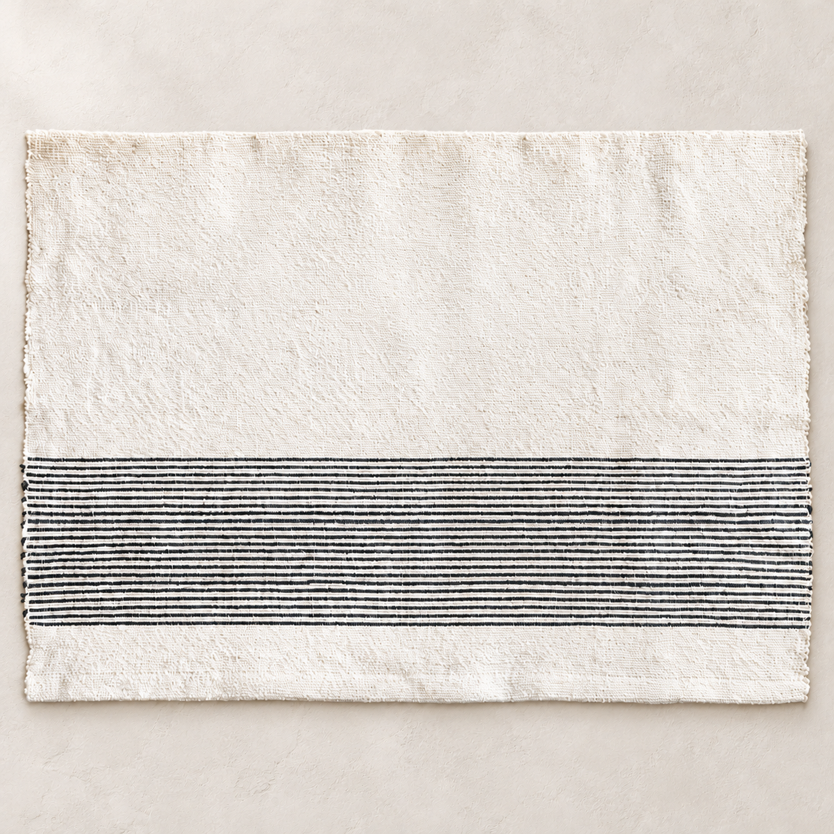 Riviera Handwoven Cotton Bath Mat — closer view