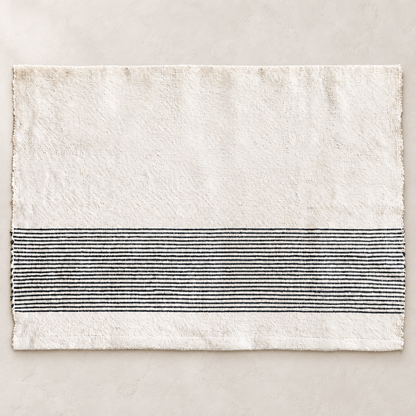 Riviera Handwoven Cotton Bath Mat — closer view