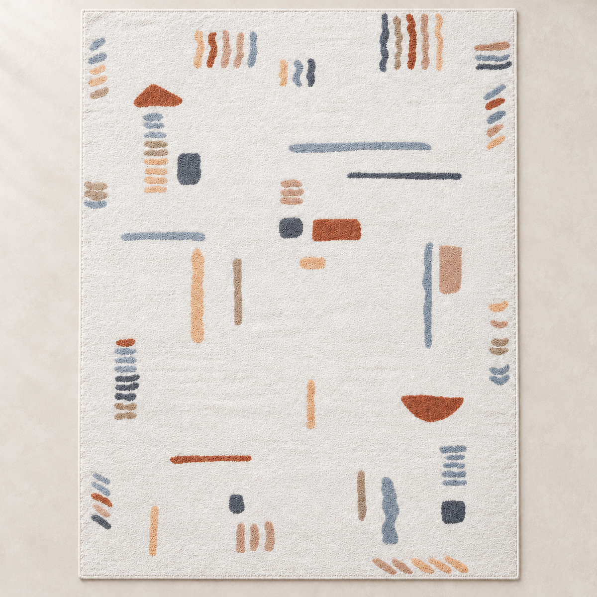 Arnon Modern Washable Area Rug — closer view