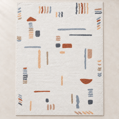 Arnon Modern Washable Area Rug — closer view