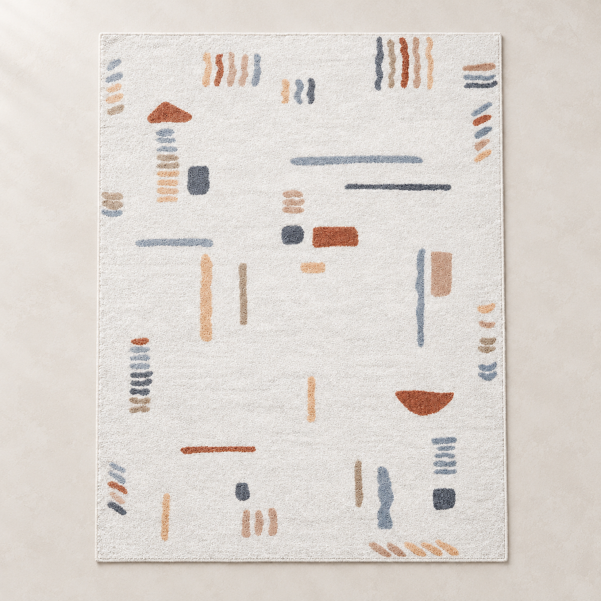 Arnon Modern Washable Area Rug — studio view