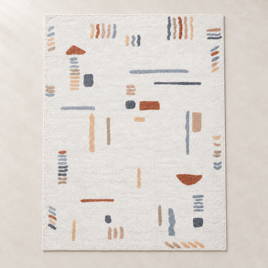 Arnon Modern Washable Area Rug — studio view