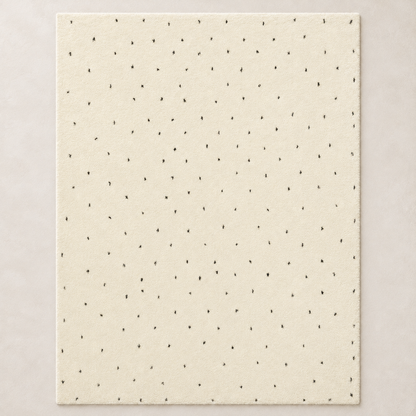 Cirila Dotted Wool Washable Rug — closer view