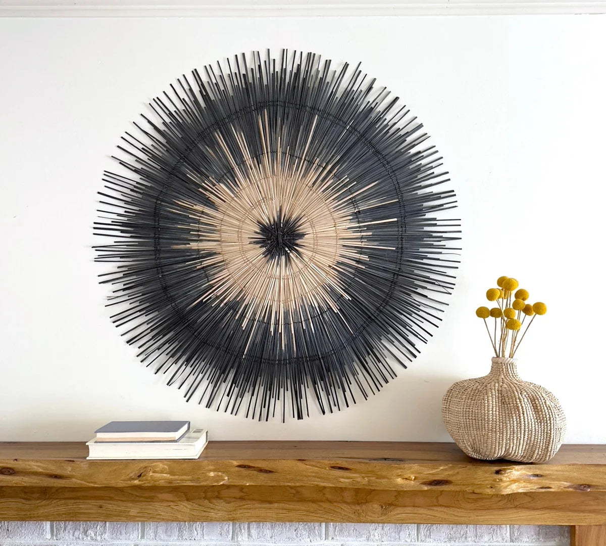 Eclipse Handwoven Palm Wall Hanging — view 3