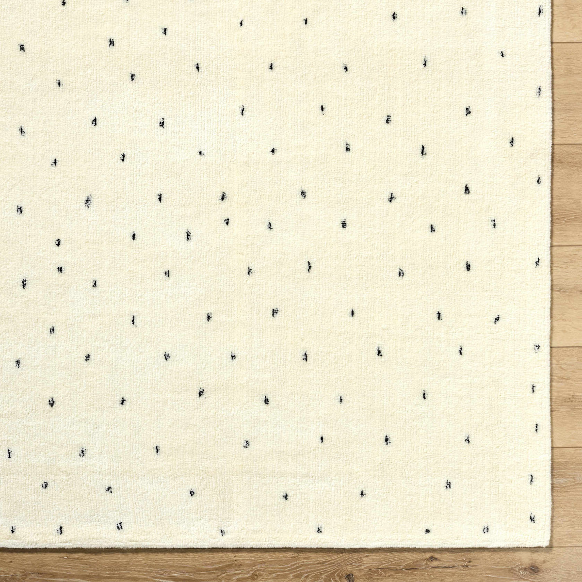 Cirila Dotted Wool Washable Rug — view 3