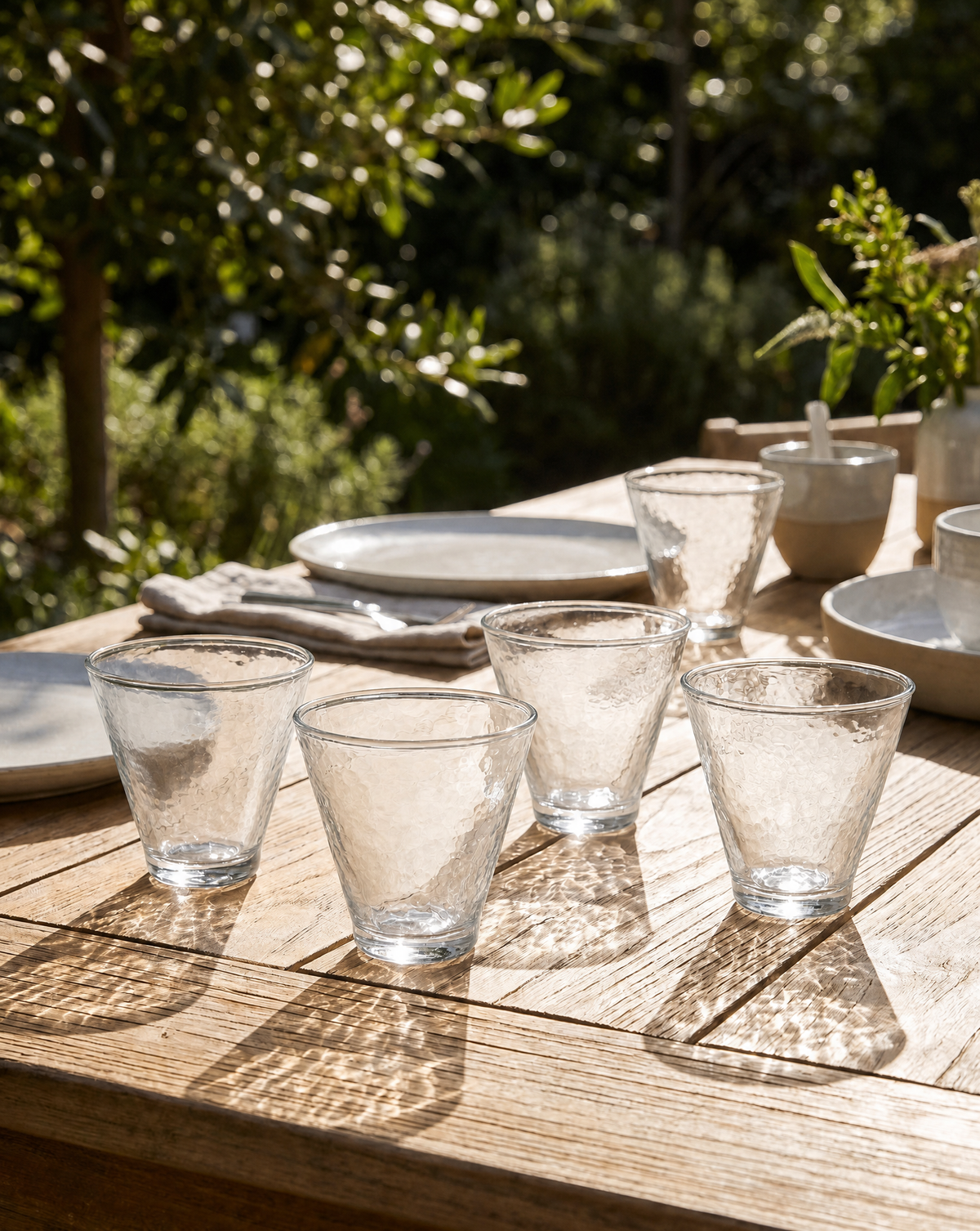Handblown Hammered Dessert Glasses — Set of 2 — view 2
