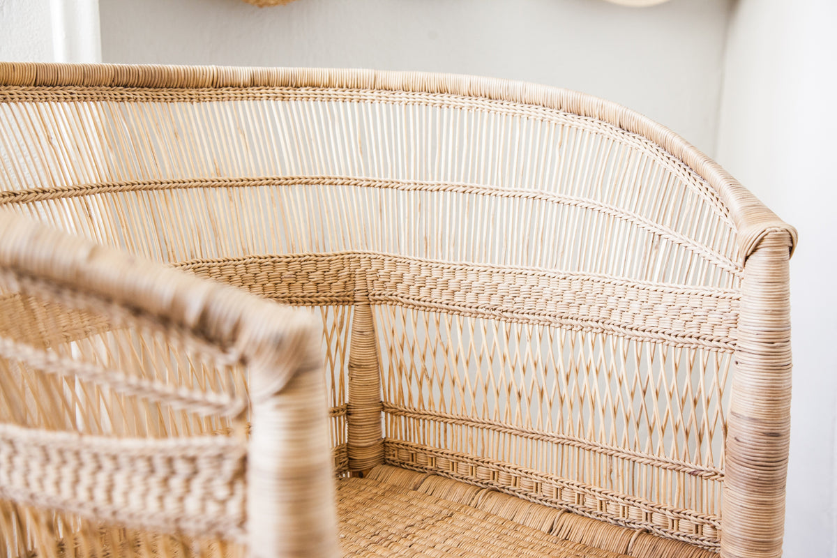 Malawi Handwoven Cane Accent Chair — view 4