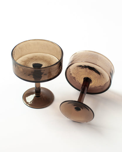 Handblown Hammered Coupe Glasses — Set of 2 — view 9