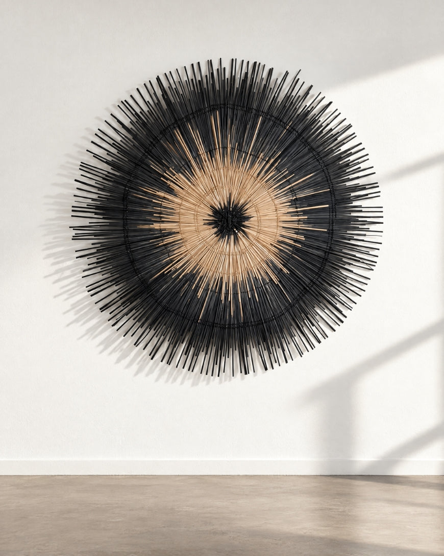 Eclipse Handwoven Palm Wall Hanging — view 1