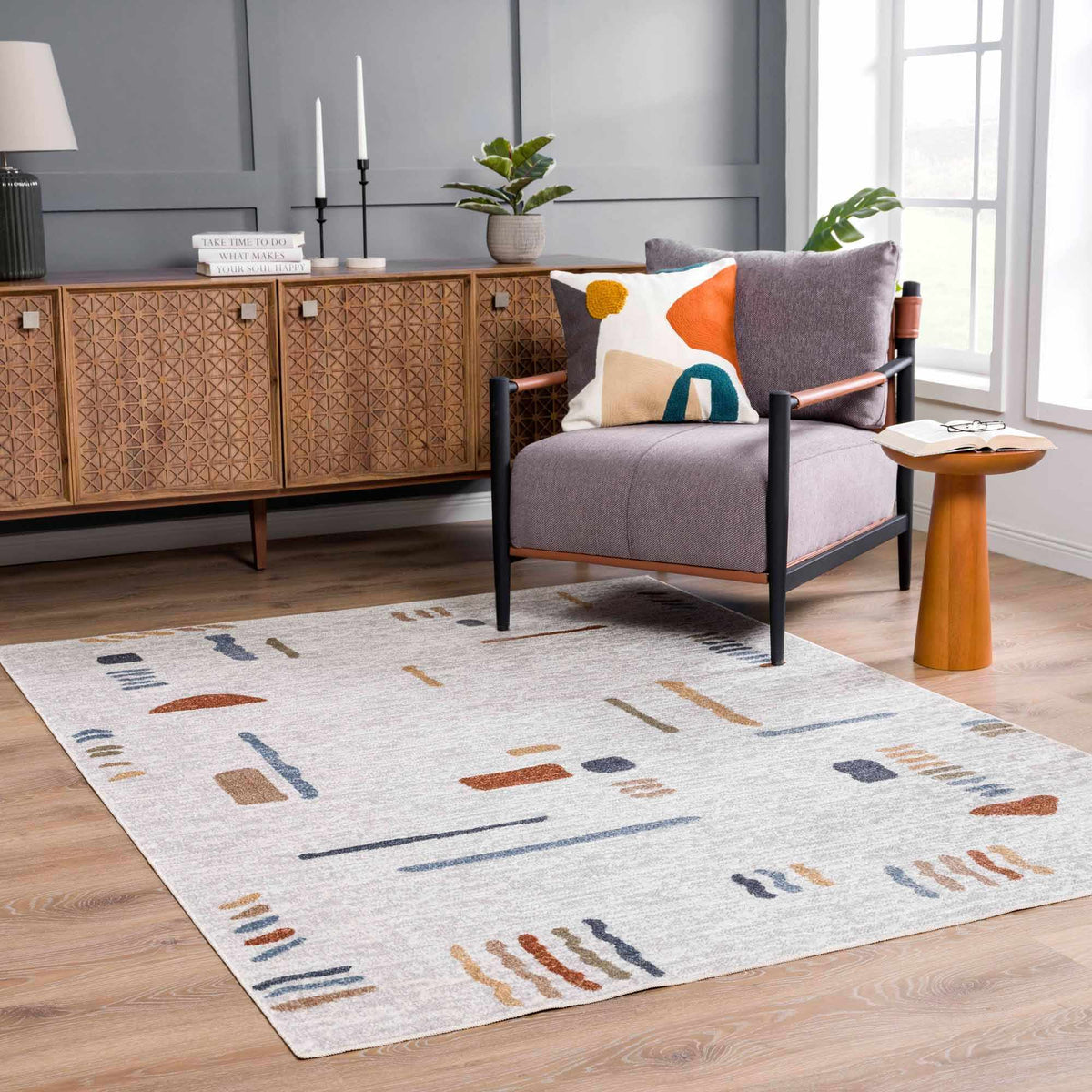 Arnon Modern Washable Area Rug — view 3