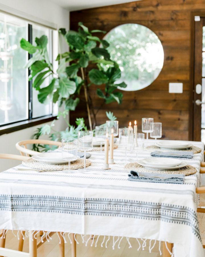 Aden Handwoven Cotton Tablecloth — view 2
