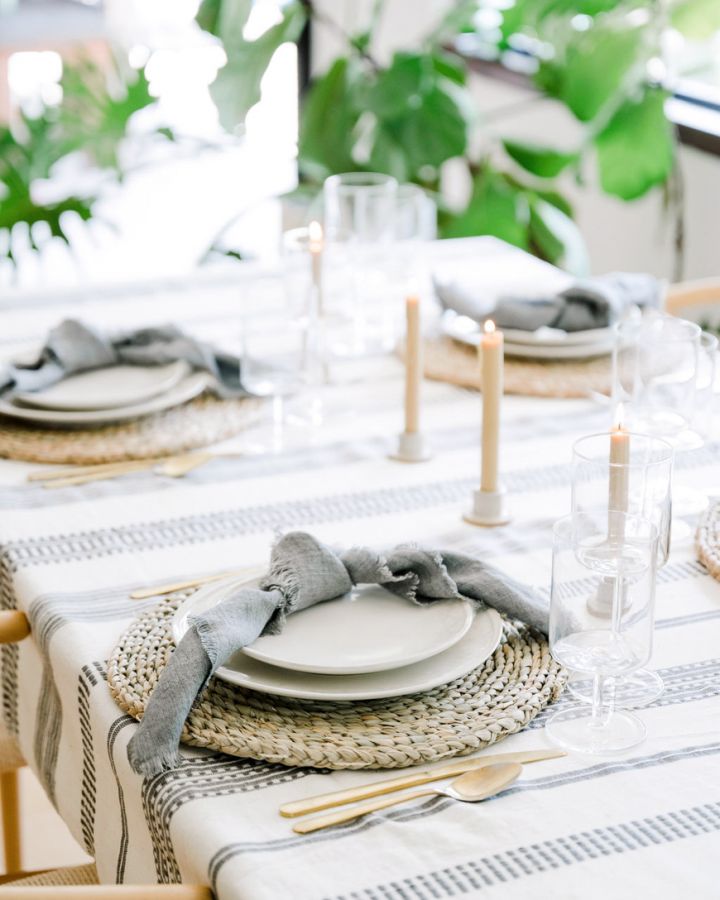Aden Handwoven Cotton Tablecloth — view 3