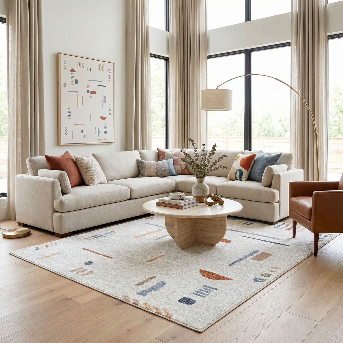 Arnon Modern Washable Area Rug — view 2